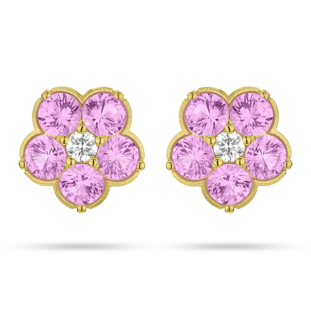 Paul Morelli Pink Sapphire Wild Child Stud Earrings