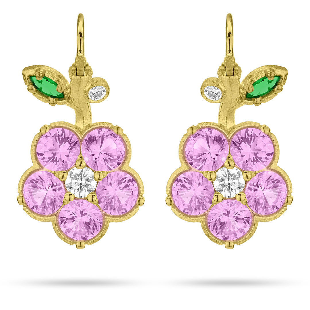 Paul Morelli Pink Sapphire Wild Child Drop Earrings