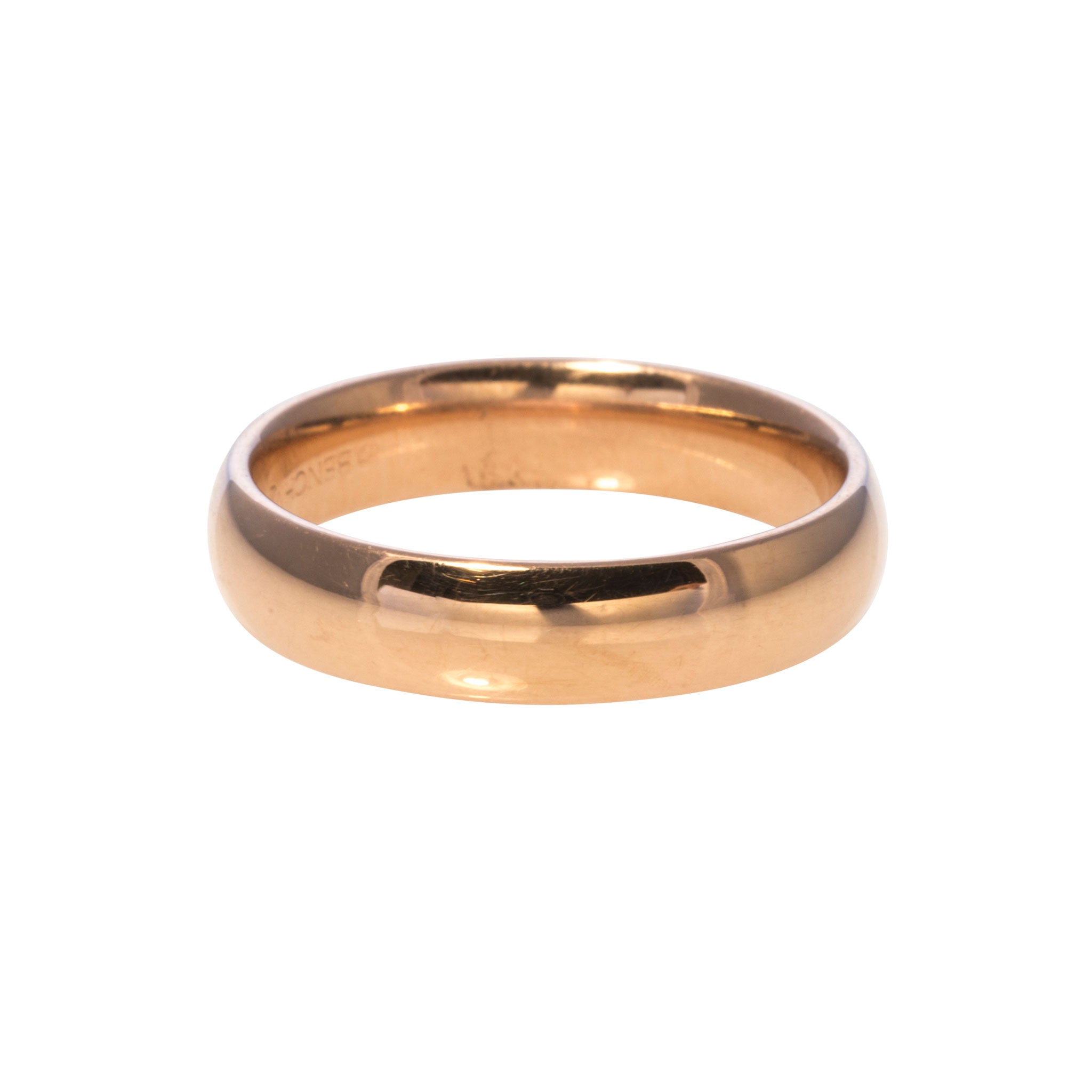 Regular Comfort Fit Men's Wedding Band 14K Rose Gold 5mm